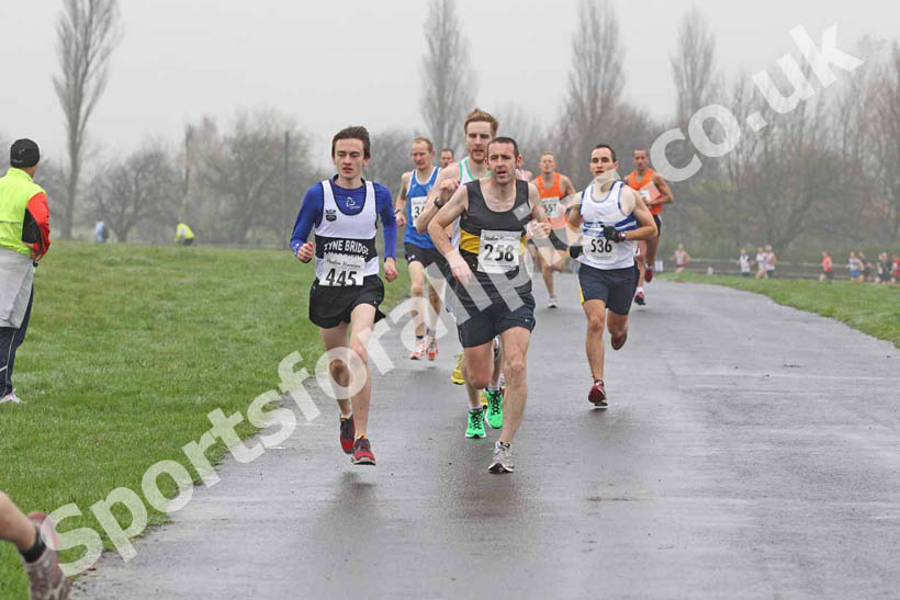 445 and 258 Senior Mens Heaton Harriers Memorial Road Race.